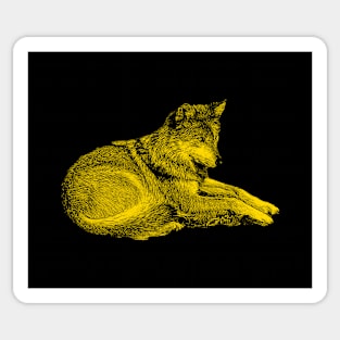 Lying wolf Sticker